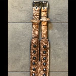 BCBG HORSEHAIR STUDDED BELT